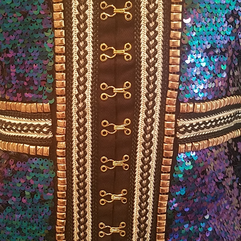 HMS (Hot Miami Styles) Sequined Long Sleeve Mini - Picture 3 of 3